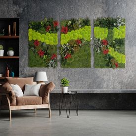 Moosbild Triptychon 