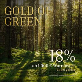 ✨ Gold of Green 🌿 jetzt 18% auf alle* Artikel sparen mit dem Code gold18
